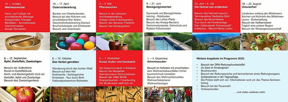 Tagespflege Jahresprogramm 2025